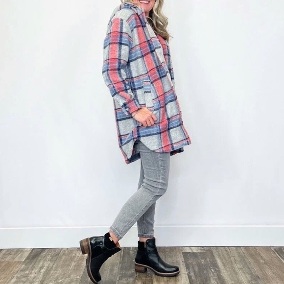 TRIBAL XL PLAID JACKET WITH REMOVABLE HOOD - Picture 5 of 14